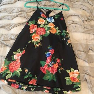 Black floral dress